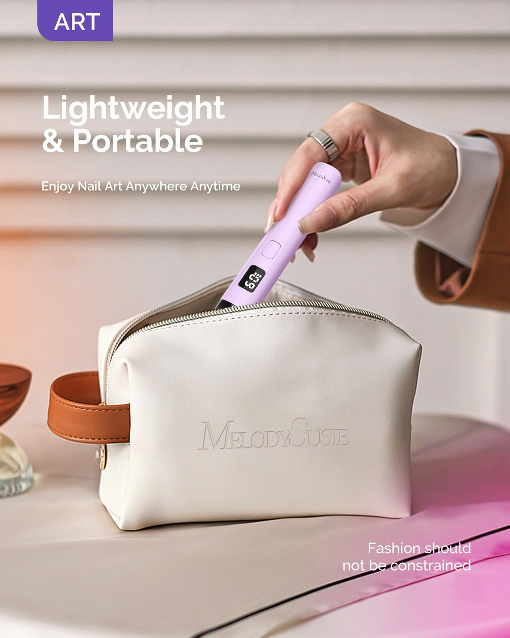 MelodySusie lámpara con accesorios de viaje, ideal para manicuras fuera casa