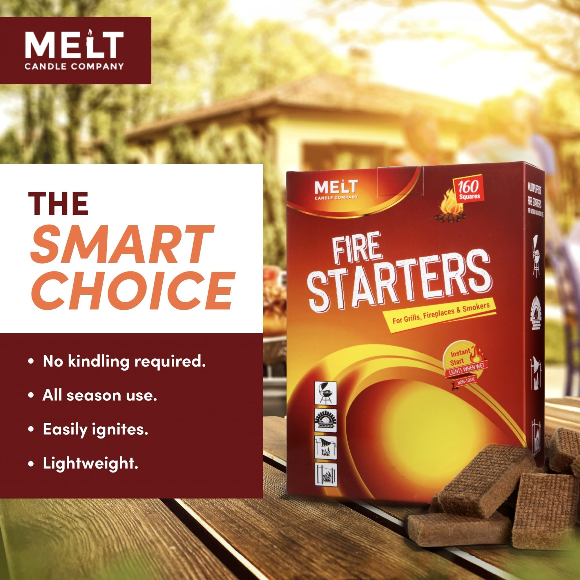 Melt Candle Company kit de camping con bloques listos para cualquier salida