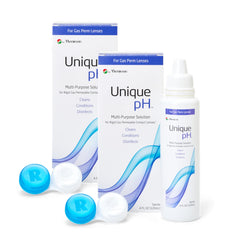 Menicon Unique pH front packaging showing labels and 2-pack convenience