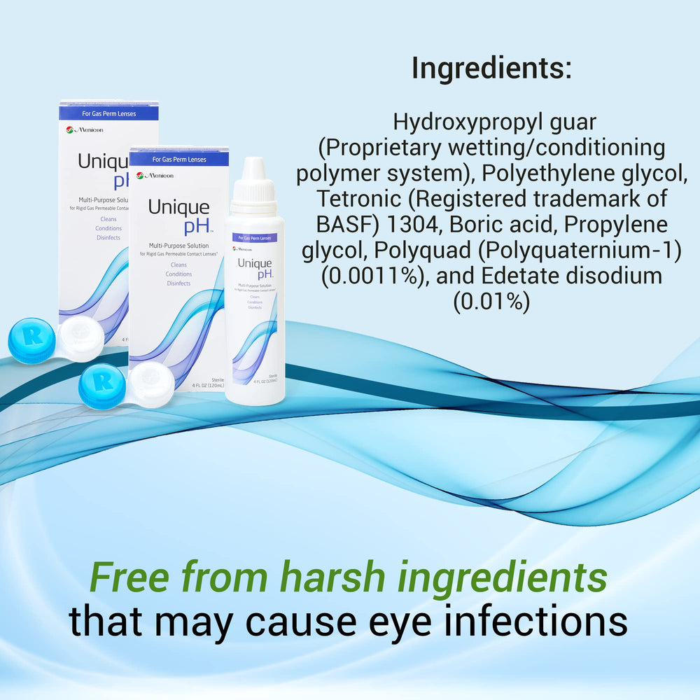 Person using Menicon Unique pH to soak RGP lenses for comfortable wear
