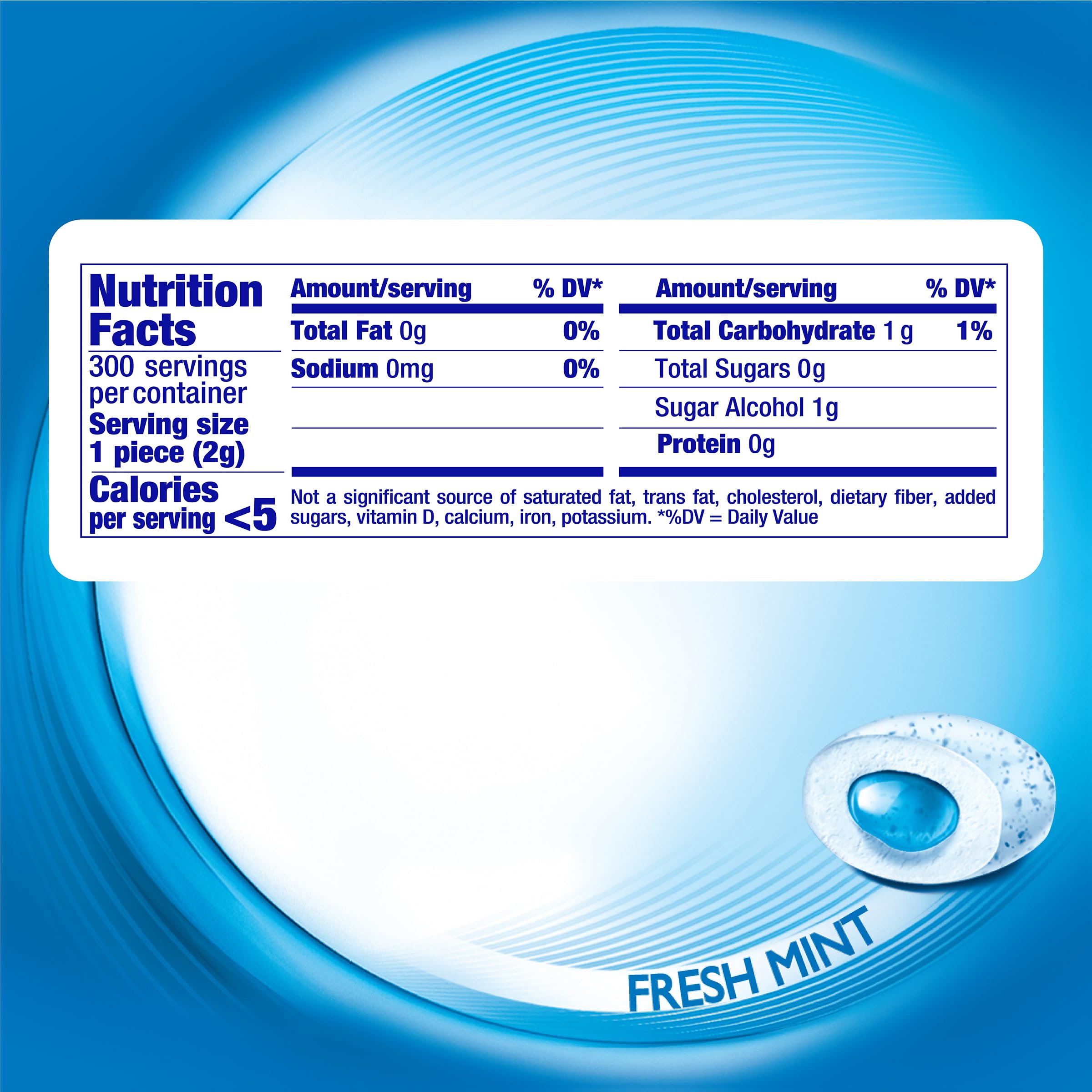 Mentos etiqueta ingredientes xilitol visible y ventaja sin azúcar