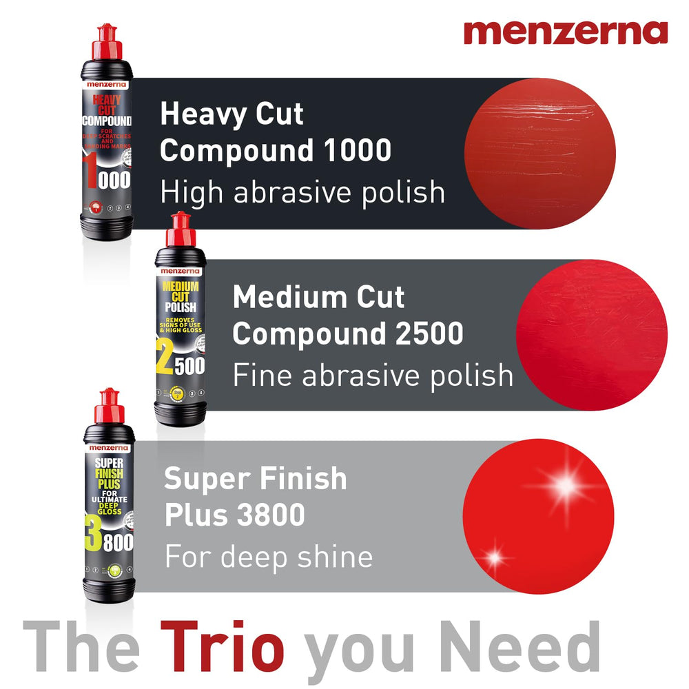 menzerna label close-up on HCC1000 showing product identity and professional trust