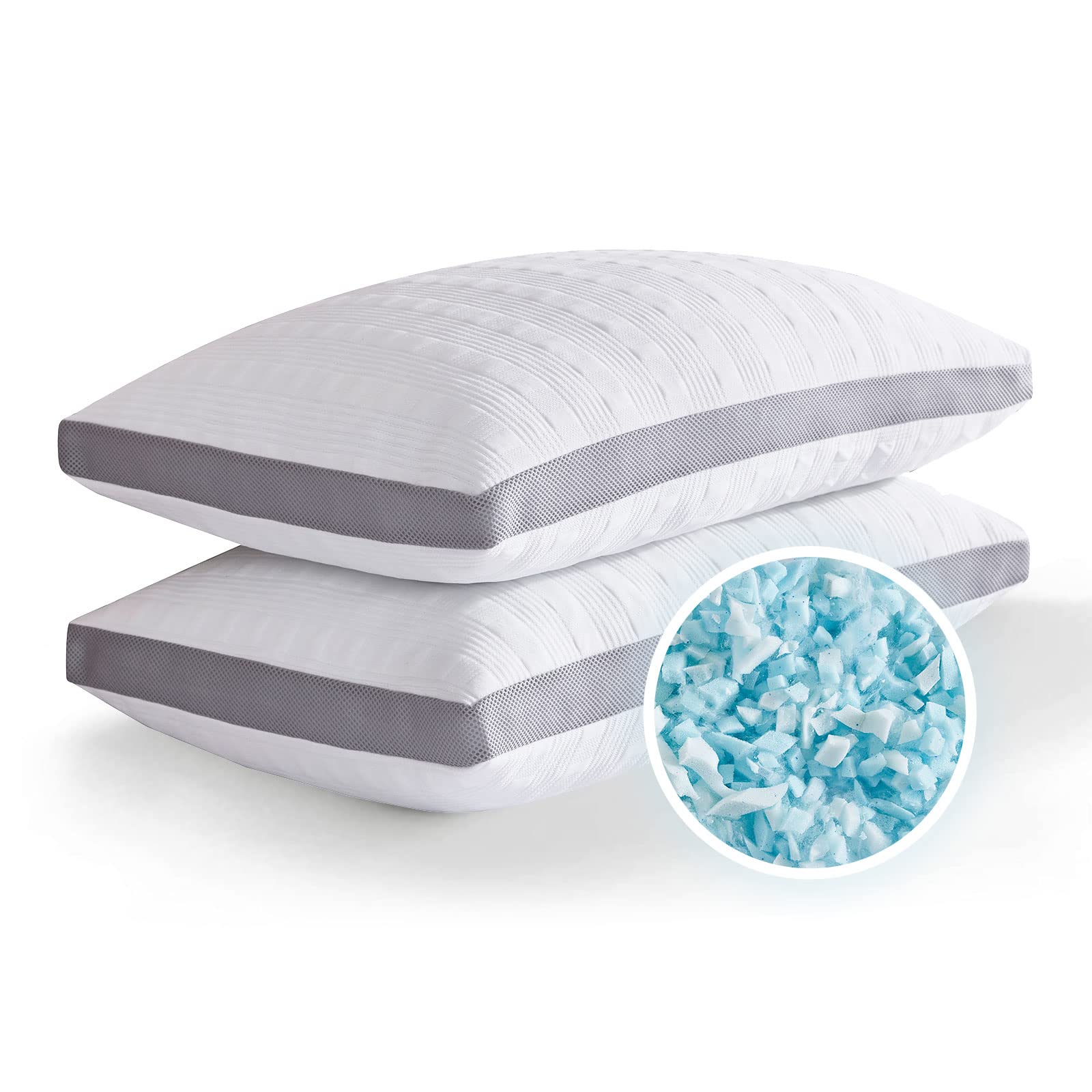Meoflaw almohadas pack frontal mostrando diseño 3D y frescura