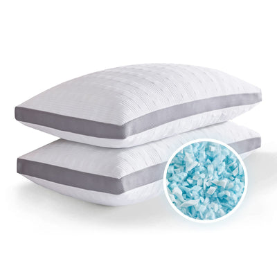 Meoflaw almohadas pack frontal mostrando diseño 3D y frescura