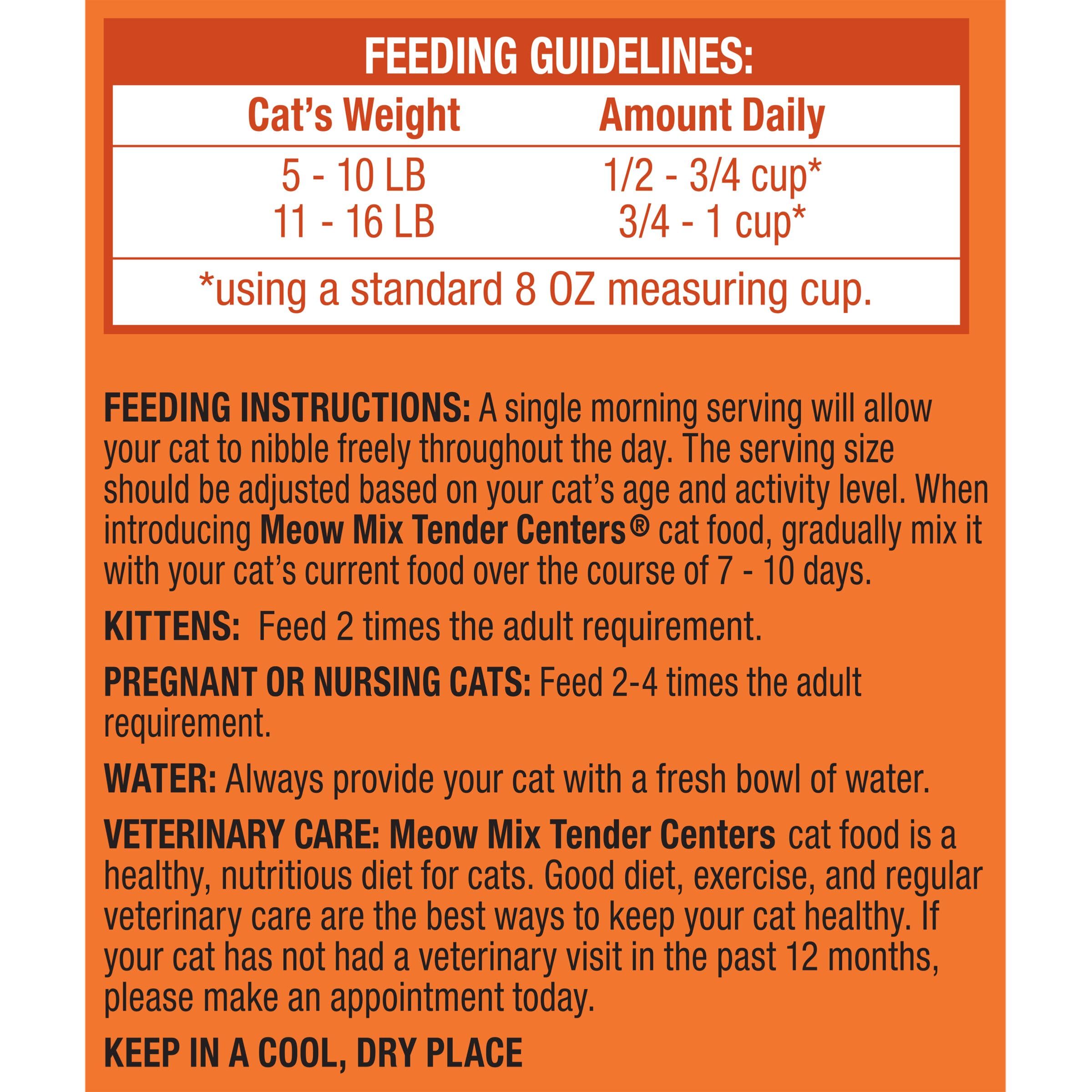 Meow Mix bol servido listo para comer que anima a la mascota a disfrutar