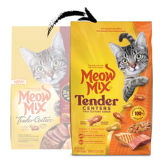 Meow Mix detalle del núcleo tierno que atrae al gato con sabor
