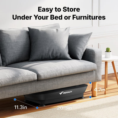 MERACH side profile showing slim form factor for easy placement and mobility