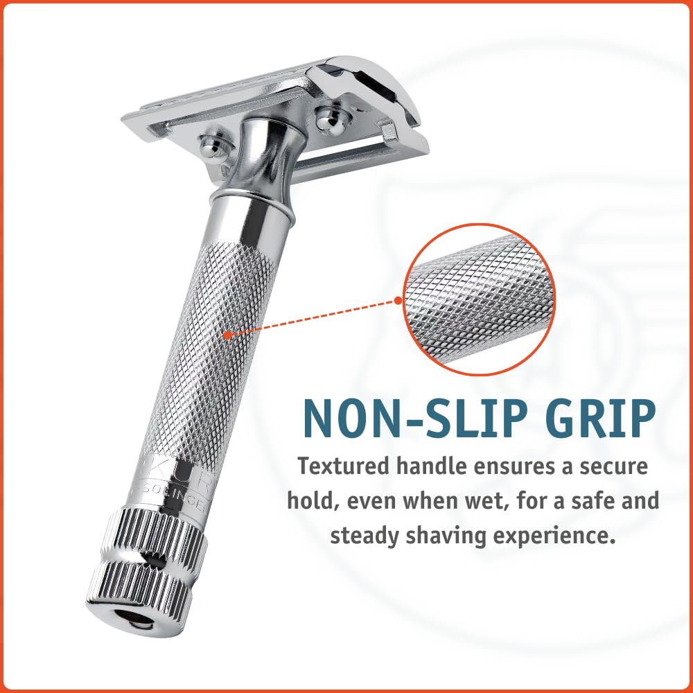 Merkur Mk34c mecanismo twist-to-open con facilidad de cambio de hoja