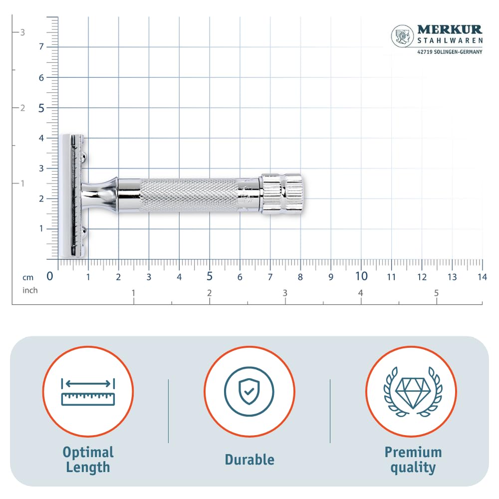 Merkur Mk34c detalle de la cabeza pesada que mejora el afeitado