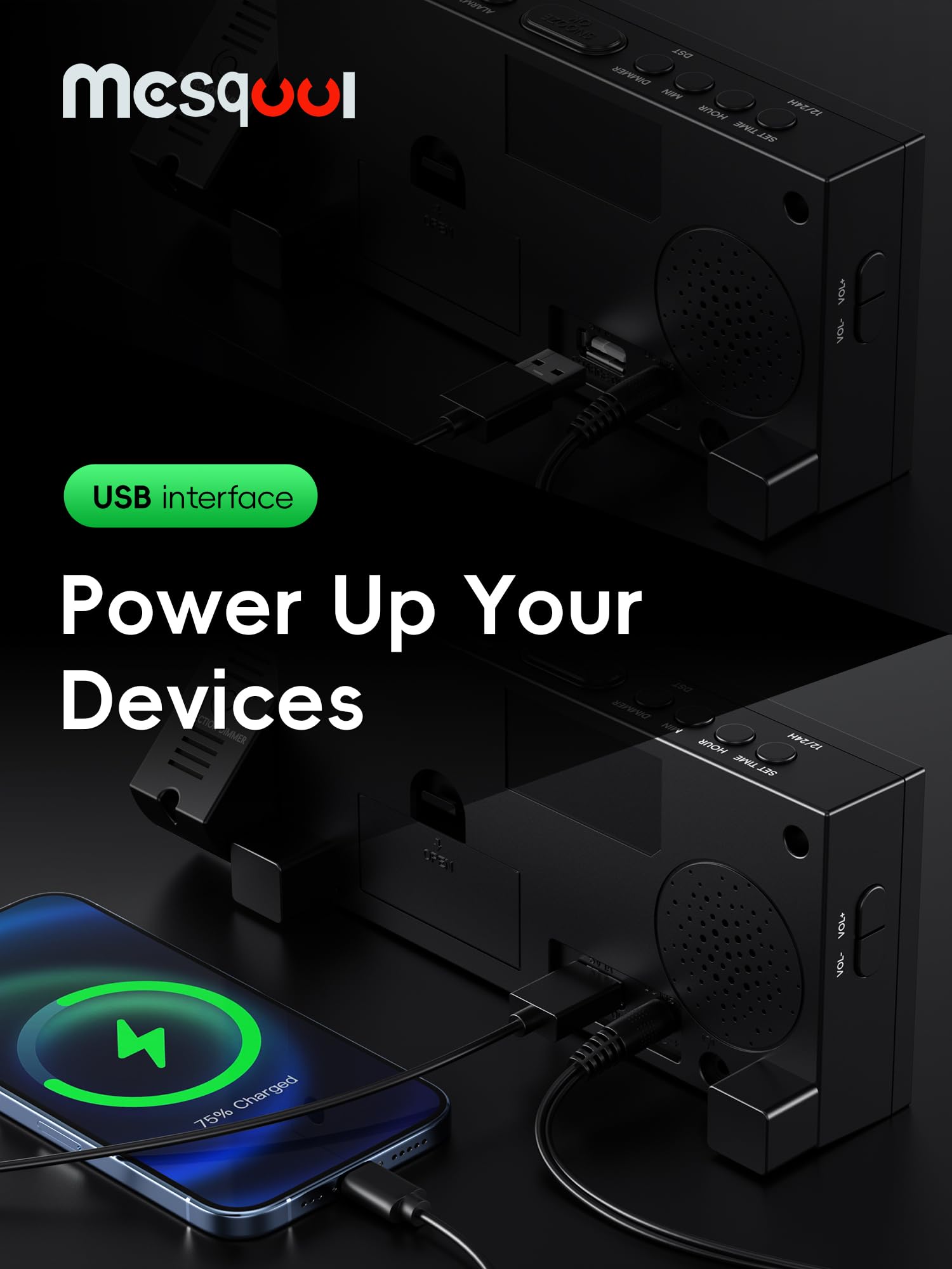 Mesqool comparación de tamaño mostrando pantalla grande 7 pulgadas