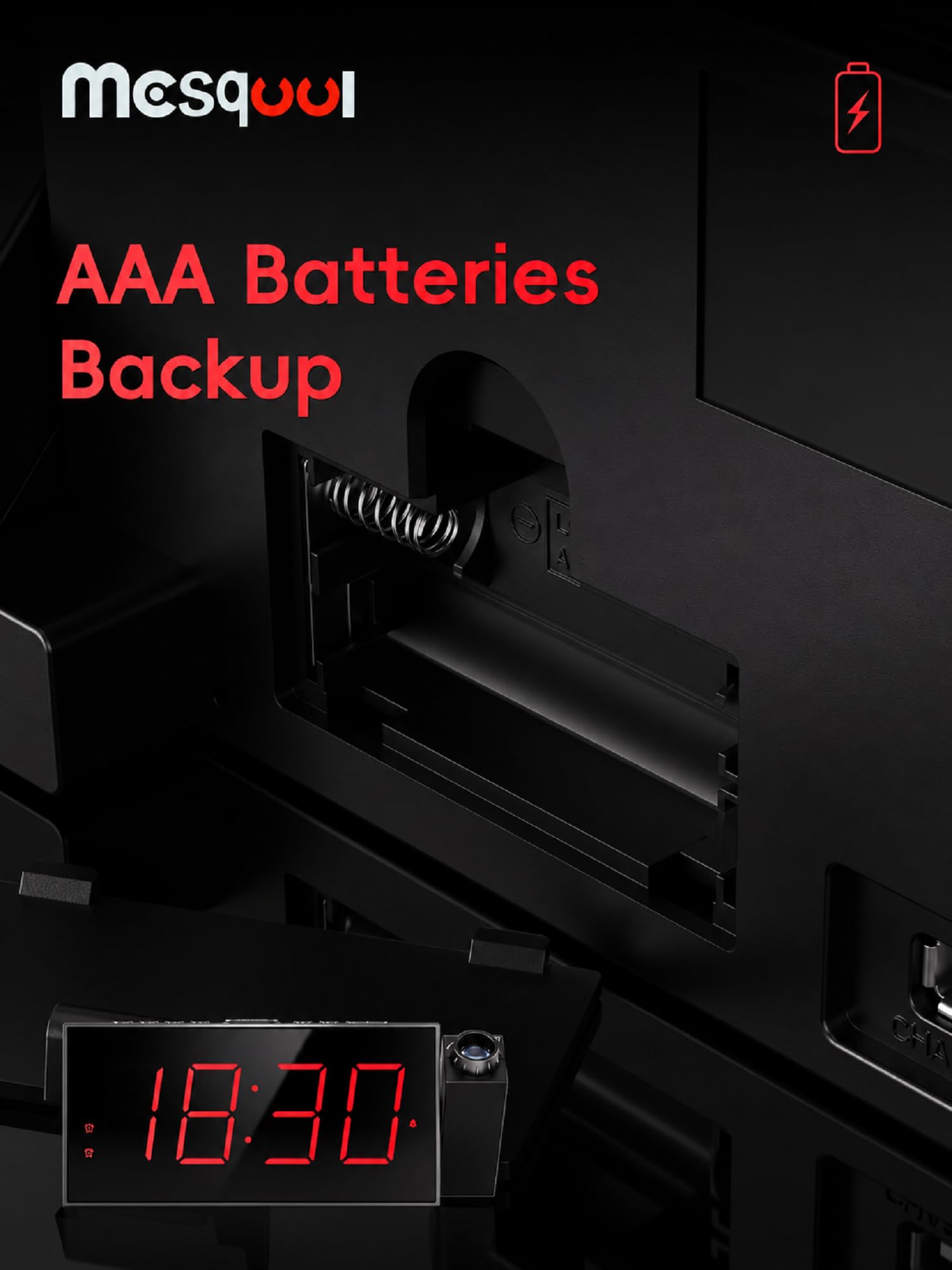 Mesqool en dormitorio demostrando uso y ambiente nocturno