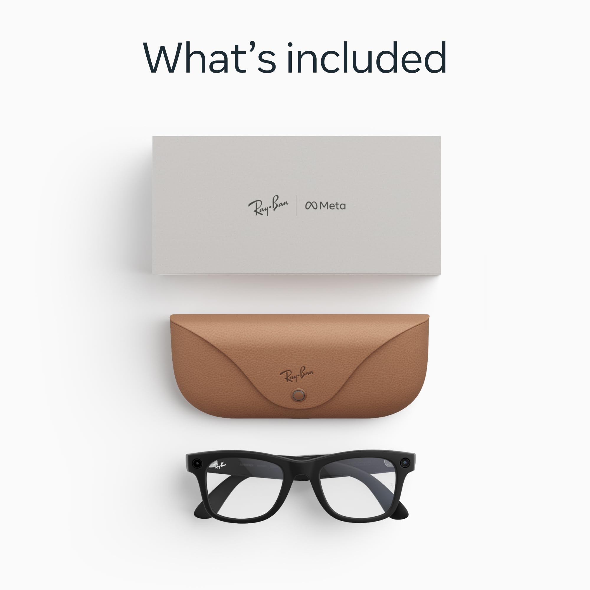 Meta Ray-Ban comparación de tamaño con manos para ver escala real