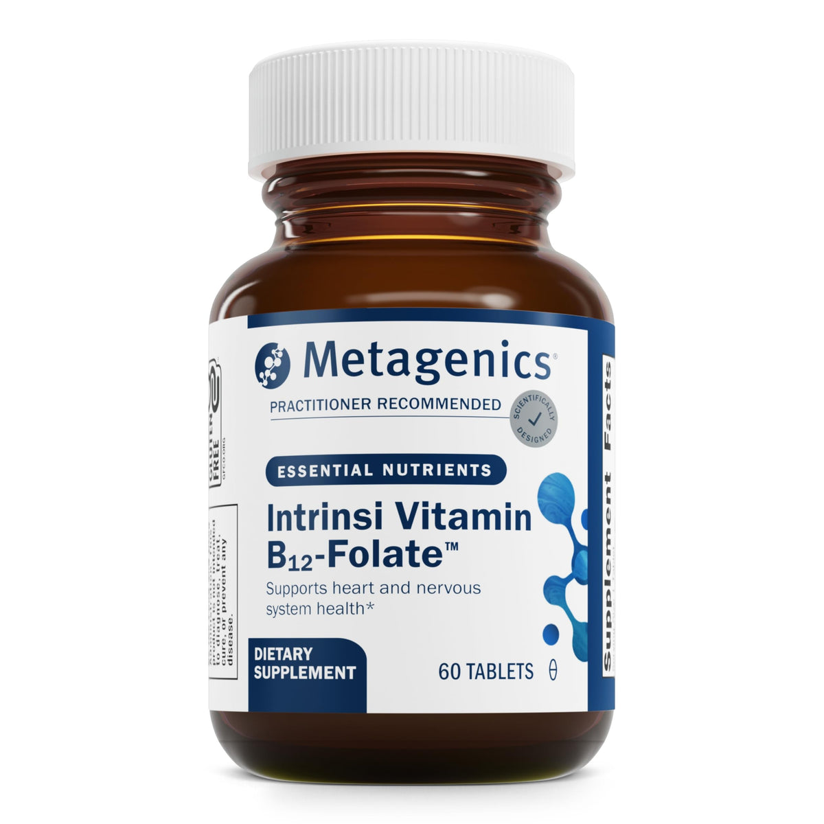 Metagenics envase frontal de Intrinsi B12-Folate y presentación clara del producto