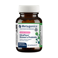 Metagenics UltraFlora frontal mostrando etiqueta clara y beneficios visibles