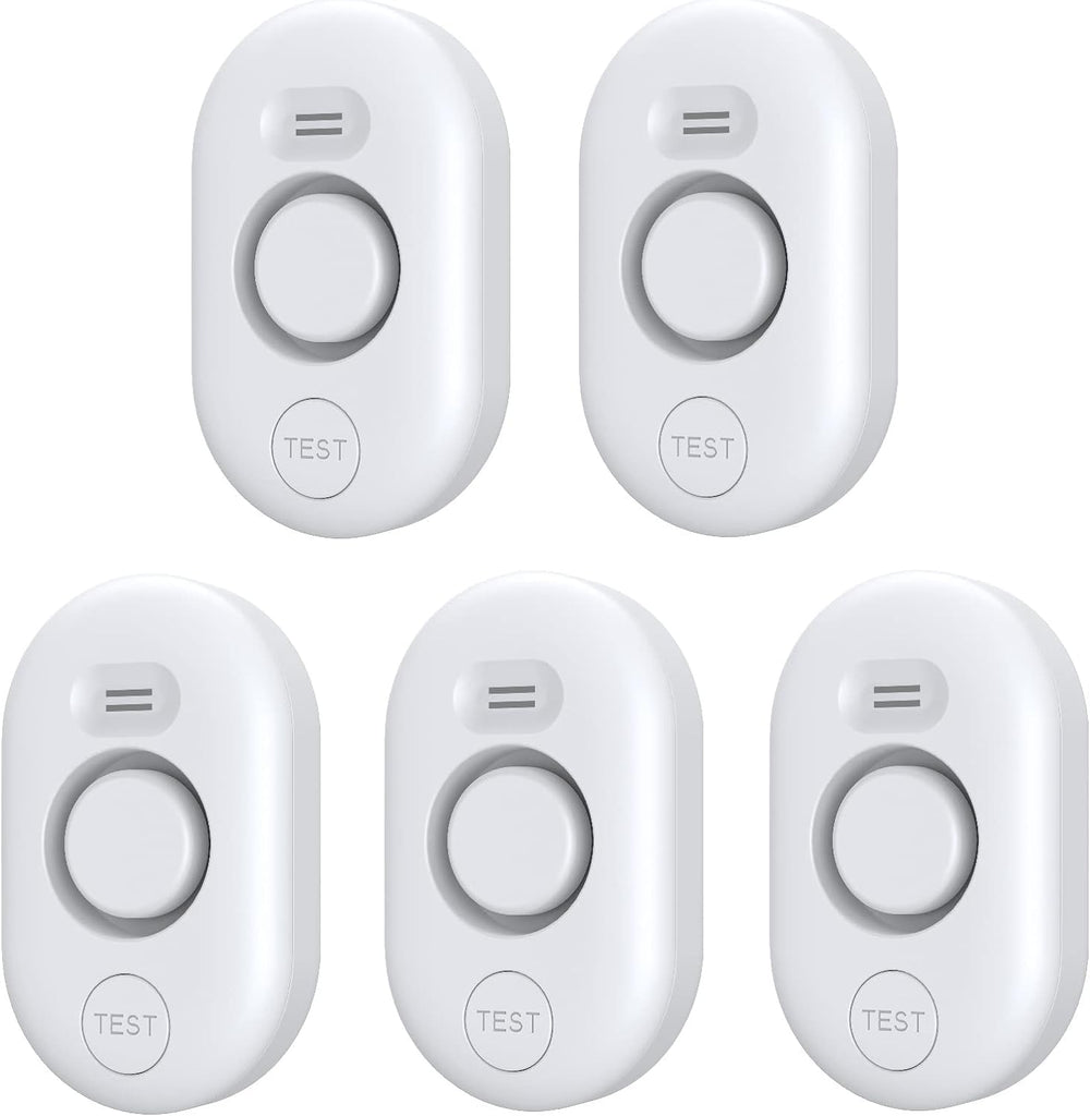 METAK vista frontal del paquete de 5 detectores con alarma potente