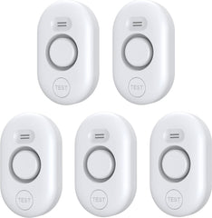 METAK vista frontal del paquete de 5 detectores con alarma potente