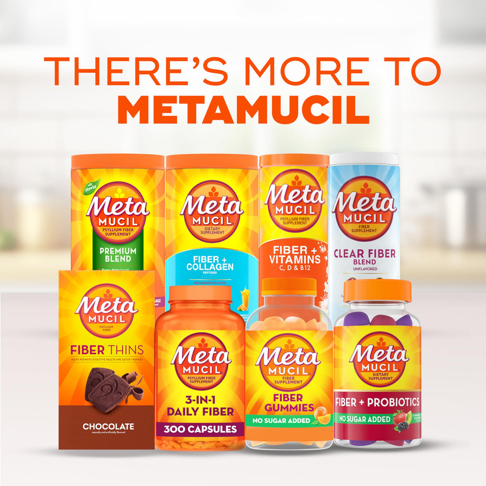 Metamucil en ambiente de desayuno mostrando integración en rutina saludable