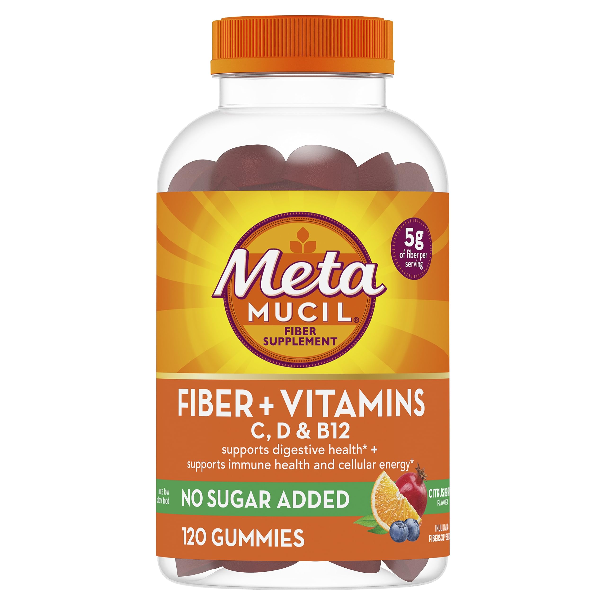 Metamucil frente del empaque mostrando envase y beneficios visibles