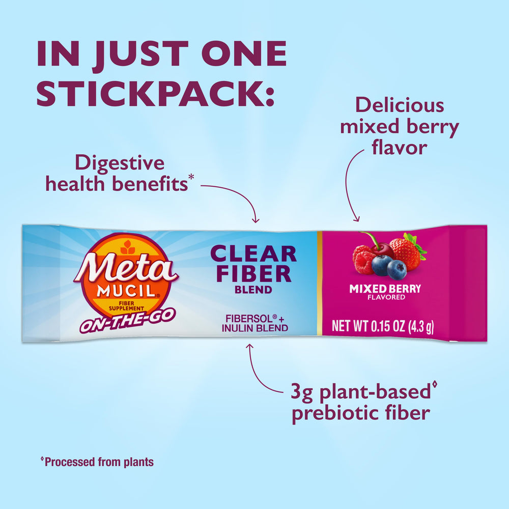 Metamucil polvo textura cercana sin grumos, fácil disolución y mezcla