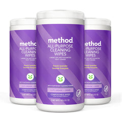 Method envase frontal mostrando canister y aroma French Lavender para limpieza rápida