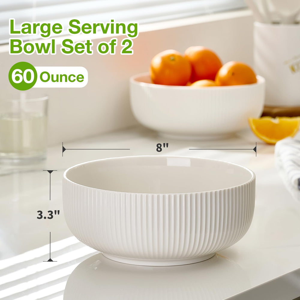 Mfacoy tazón en uso con ensalada grande, ideal para servir con comodidad
