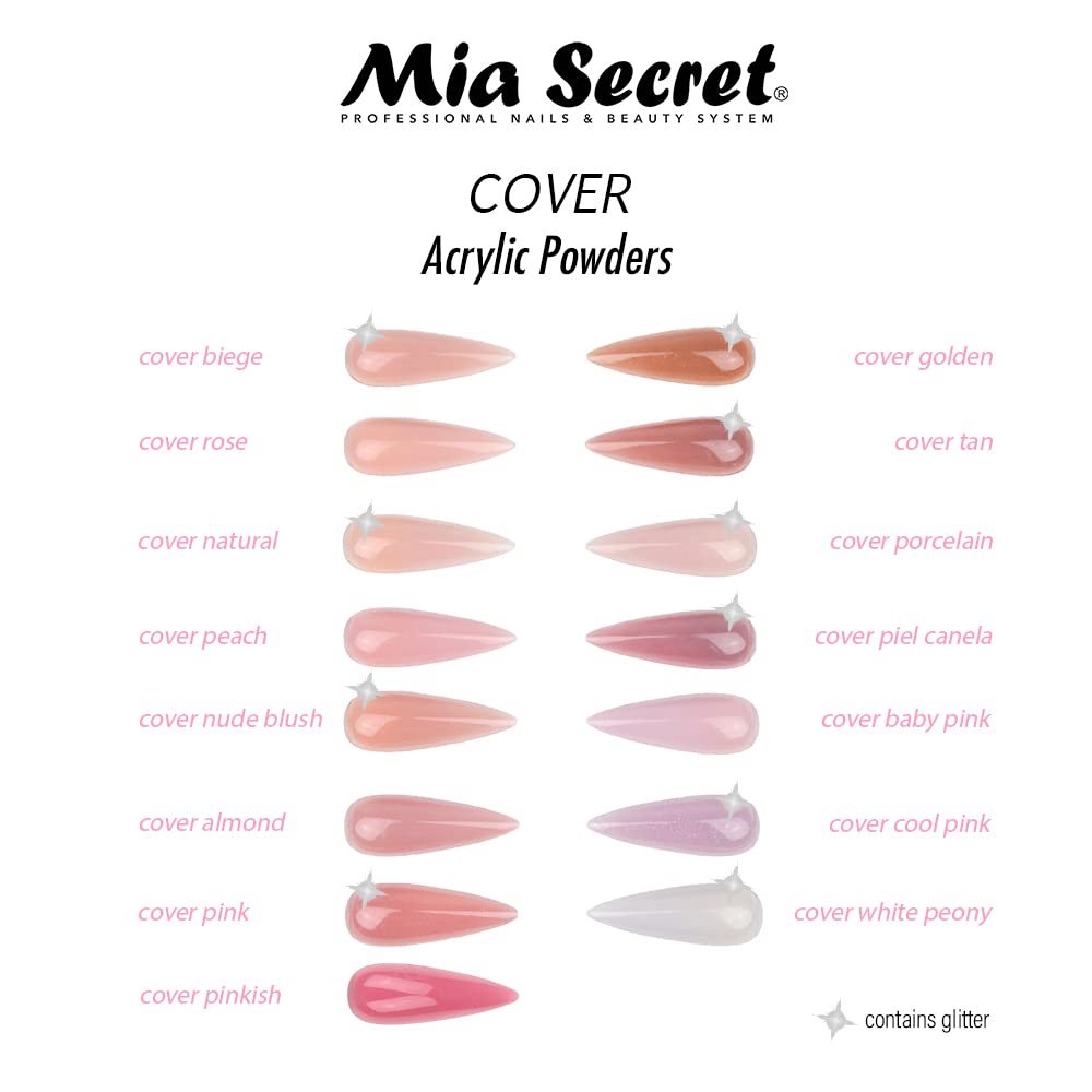 Mia Secret primer plano de la textura del polvo acrílico que muestra consistencia manejable