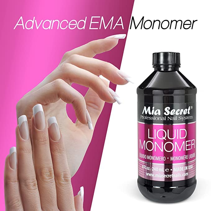 Mia Secret perla acrílica en pincel mostrando textura manejable