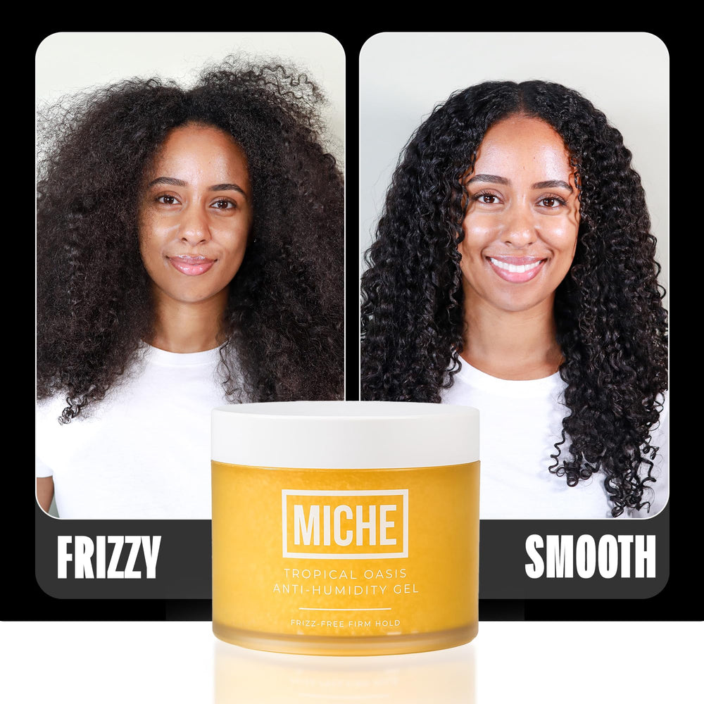 Miche Beauty antes y después: rizo definido con menos frizz