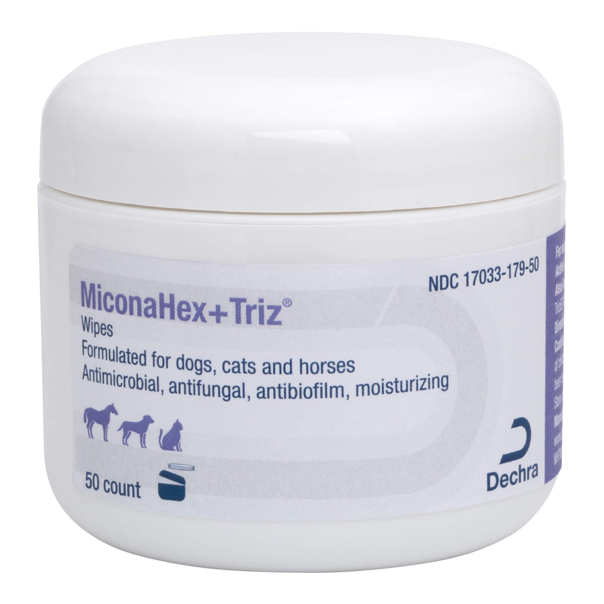 MiconaHex+Triz frasco 50 toallitas práctico para limpieza rápida