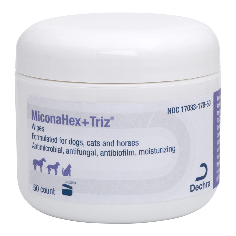 MiconaHex+Triz frasco 50 toallitas práctico para limpieza rápida