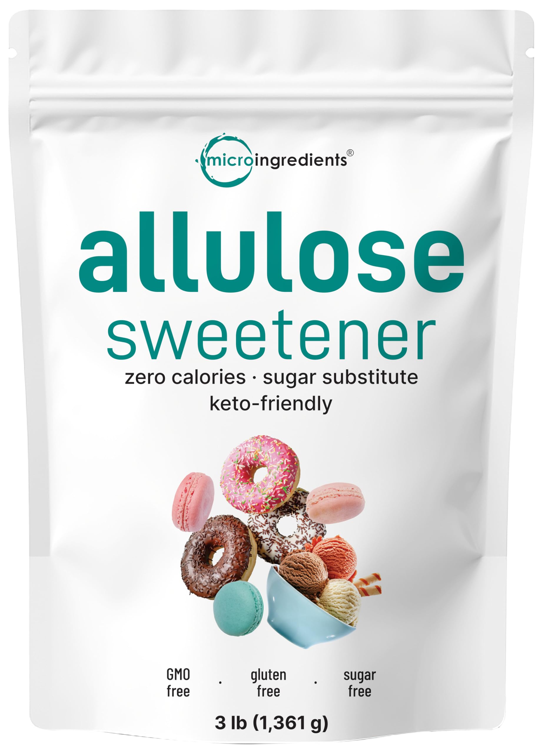 Micro Ingredients paquete frente mostrando 3 lb práctico y ahorro