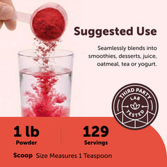 Micro Ingredients beet powder blended into a smoothie for vibrant color and convenience