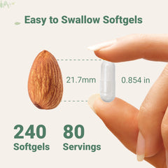 Micro Ingredients cápsulas en mano para comparar escala y facilidad de toma