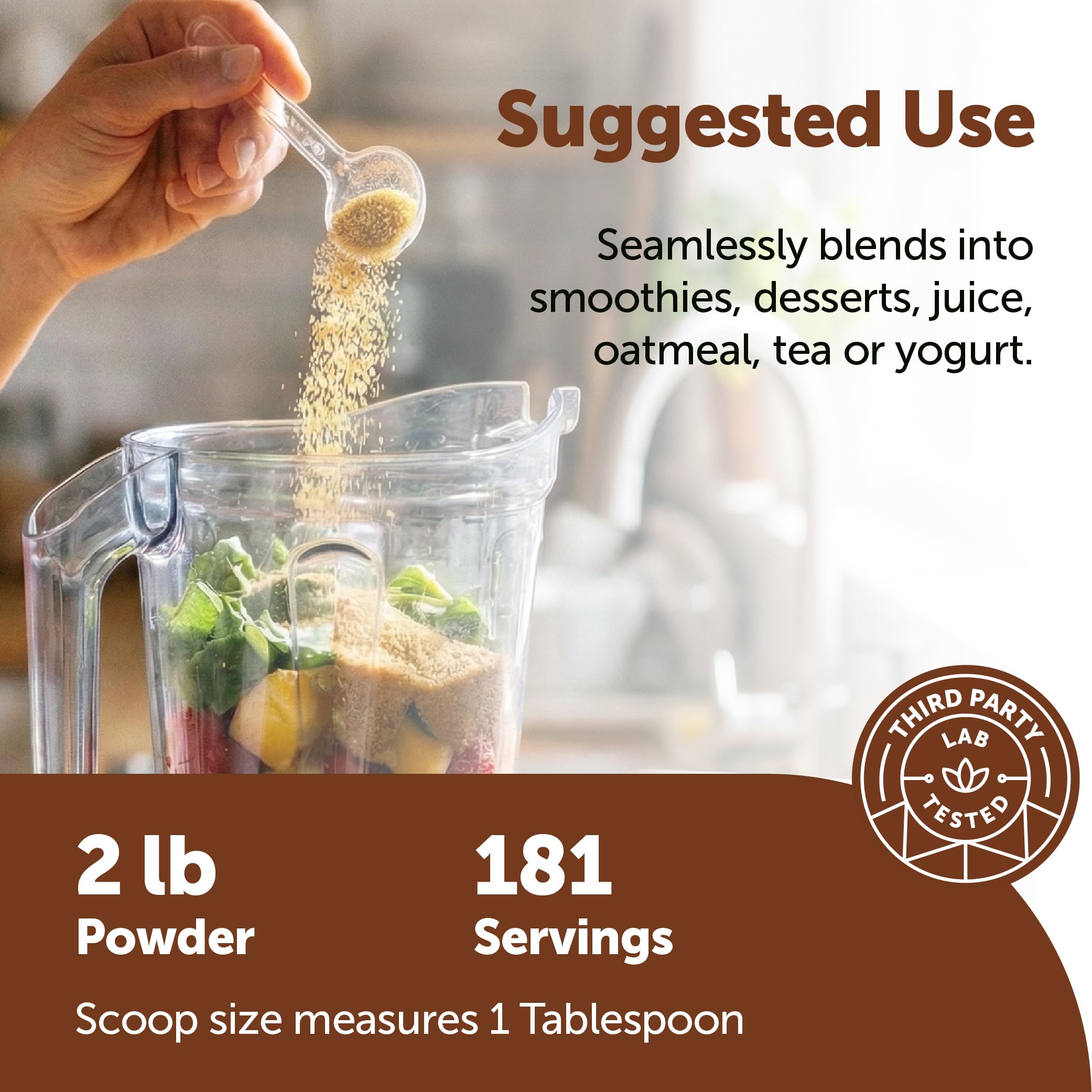 Micro Ingredients etiqueta orgánica y libre de aditivos certificada visible en el empaque