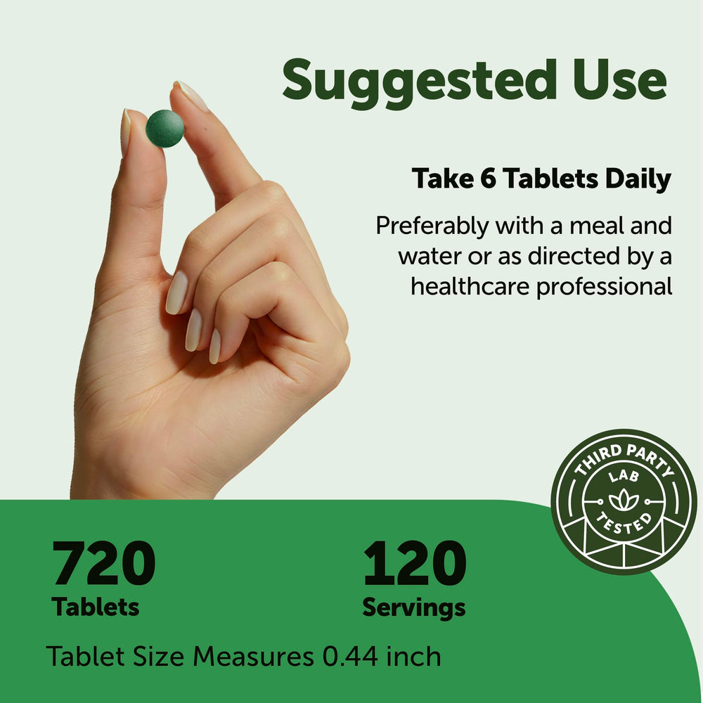 Micro Ingredients botella abierta con 720 tabletas visible y ordenada