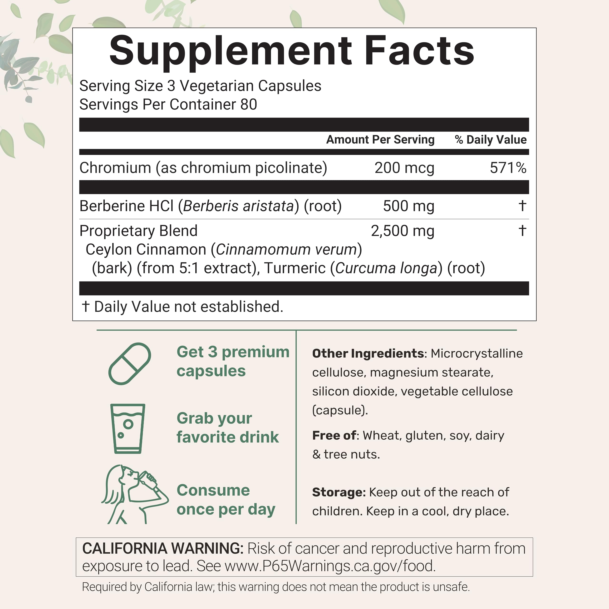 Micro Ingredients etiqueta ampliada con lista de ingredientes y dosis por porción
