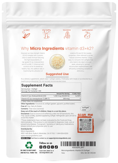 Micro Ingredients close-up de softgel brillante que muestra textura y fácil de tragar