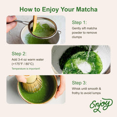 Micro Ingredients matcha preparado en una taza tradicional, resalta color verde intenso y aroma