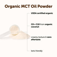 Micro Ingredients detalle de etiqueta indicando 70% C8 y 30% C10 y orgánico