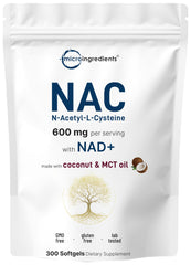 Micro Ingredients envase frontal del NAC con información visible