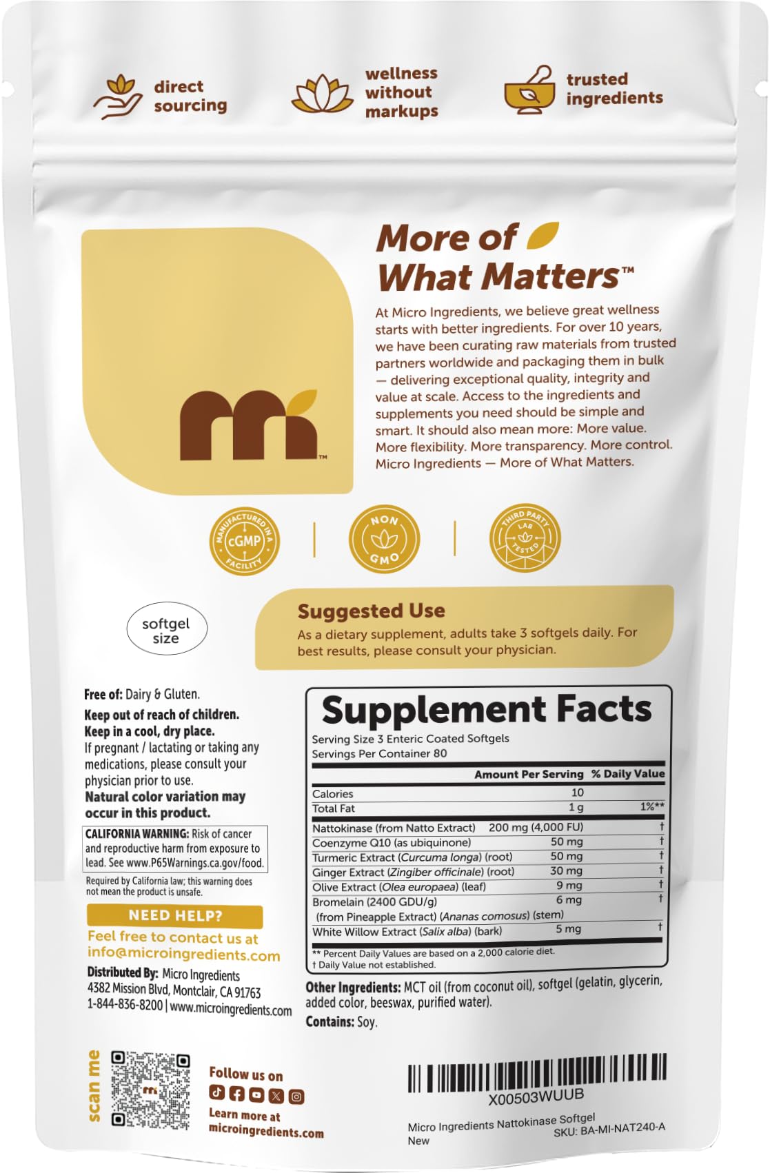 Micro Ingredients softgels on a kitchen table suggesting daily routine convenience