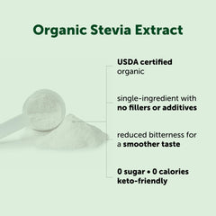 Micro Ingredients textura del polvo de stevia pura en primer plano para ver finura