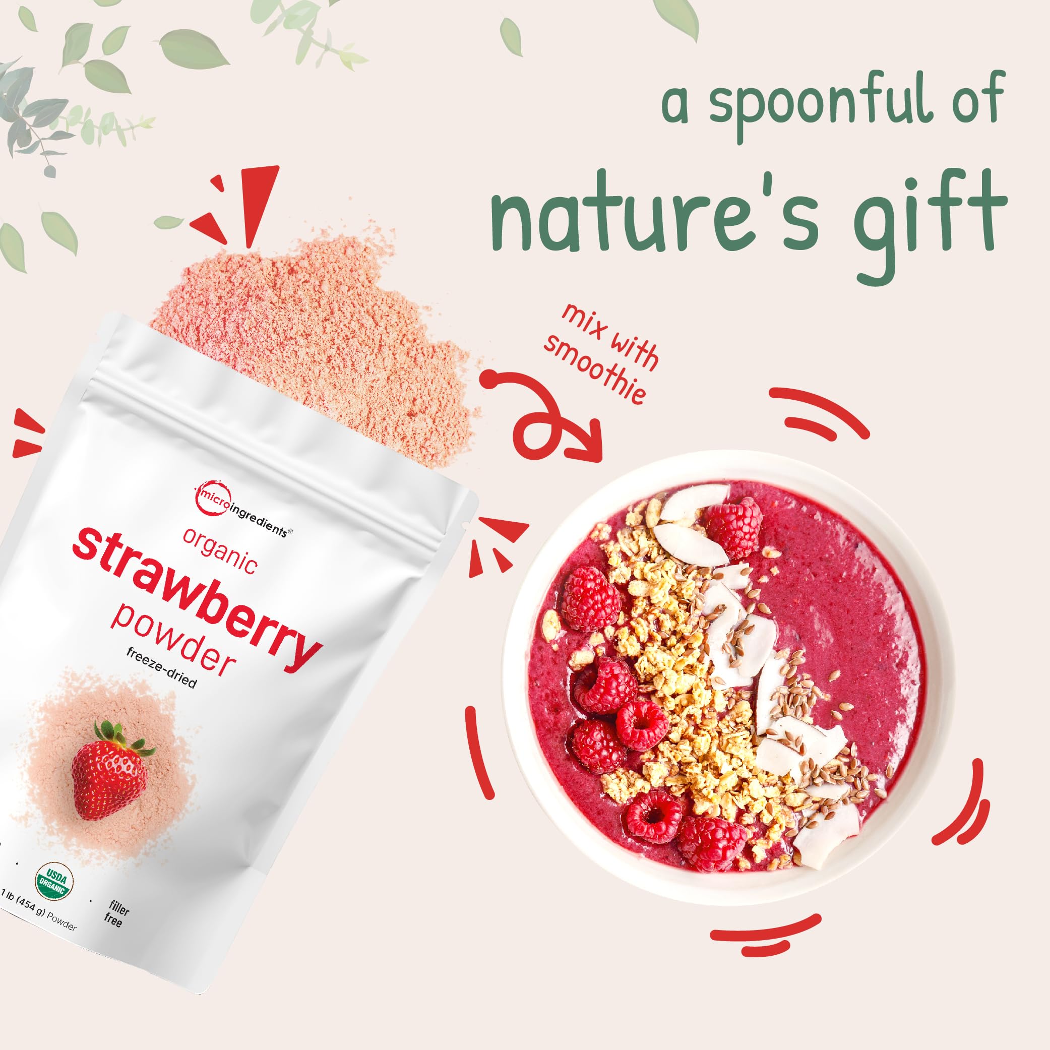 Micro Ingredients powder used in baking showing vibrant color and versatility