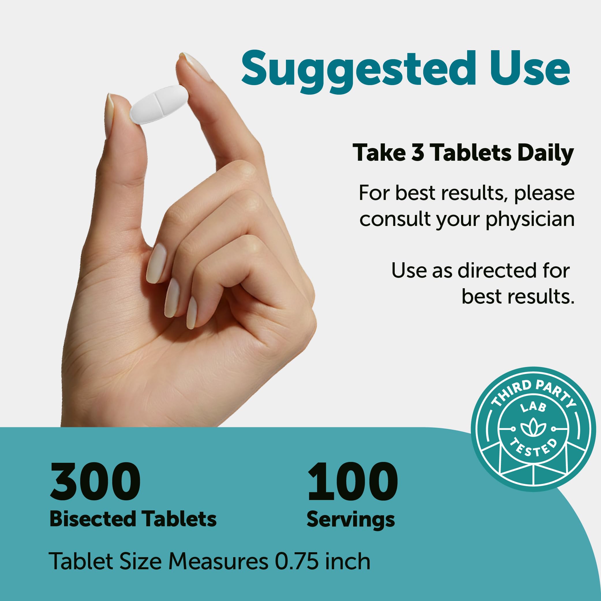 Micro Ingredients tableta en mano para comparar tamaño y facilidad