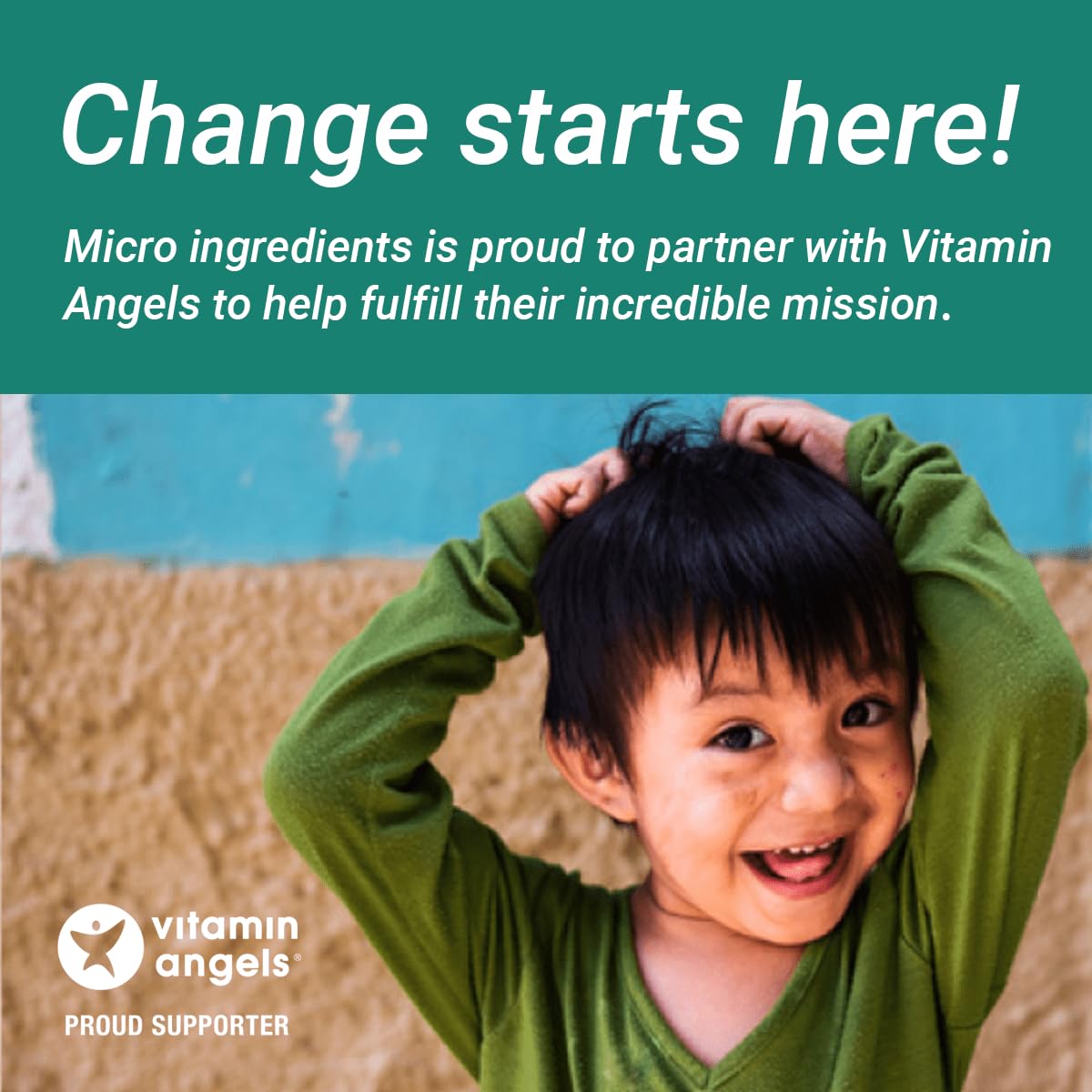 Micro Ingredients cuchara con porción para comparar tamaño y dosificación precisa