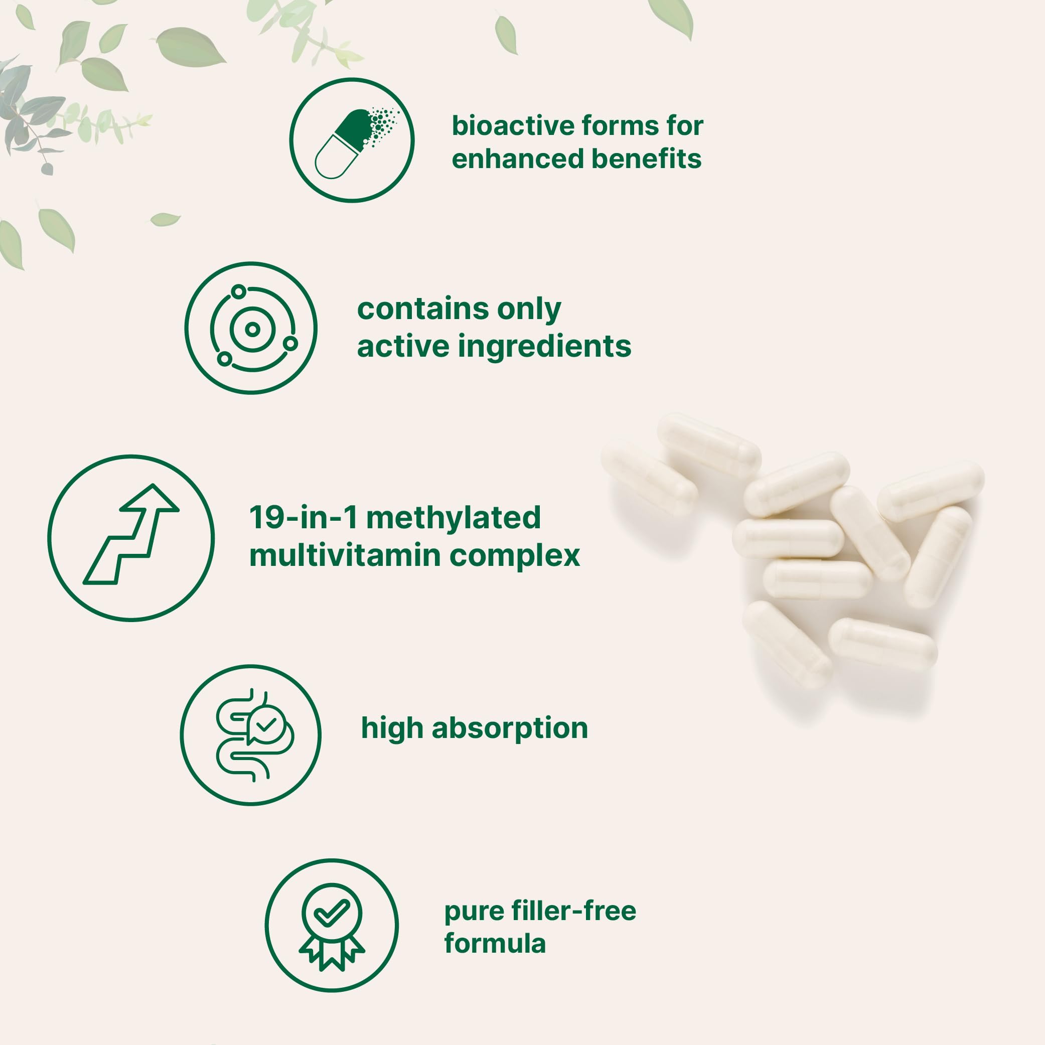 Micro Ingredients cápsula en mano ilustra tamaño y fácil ingestión
