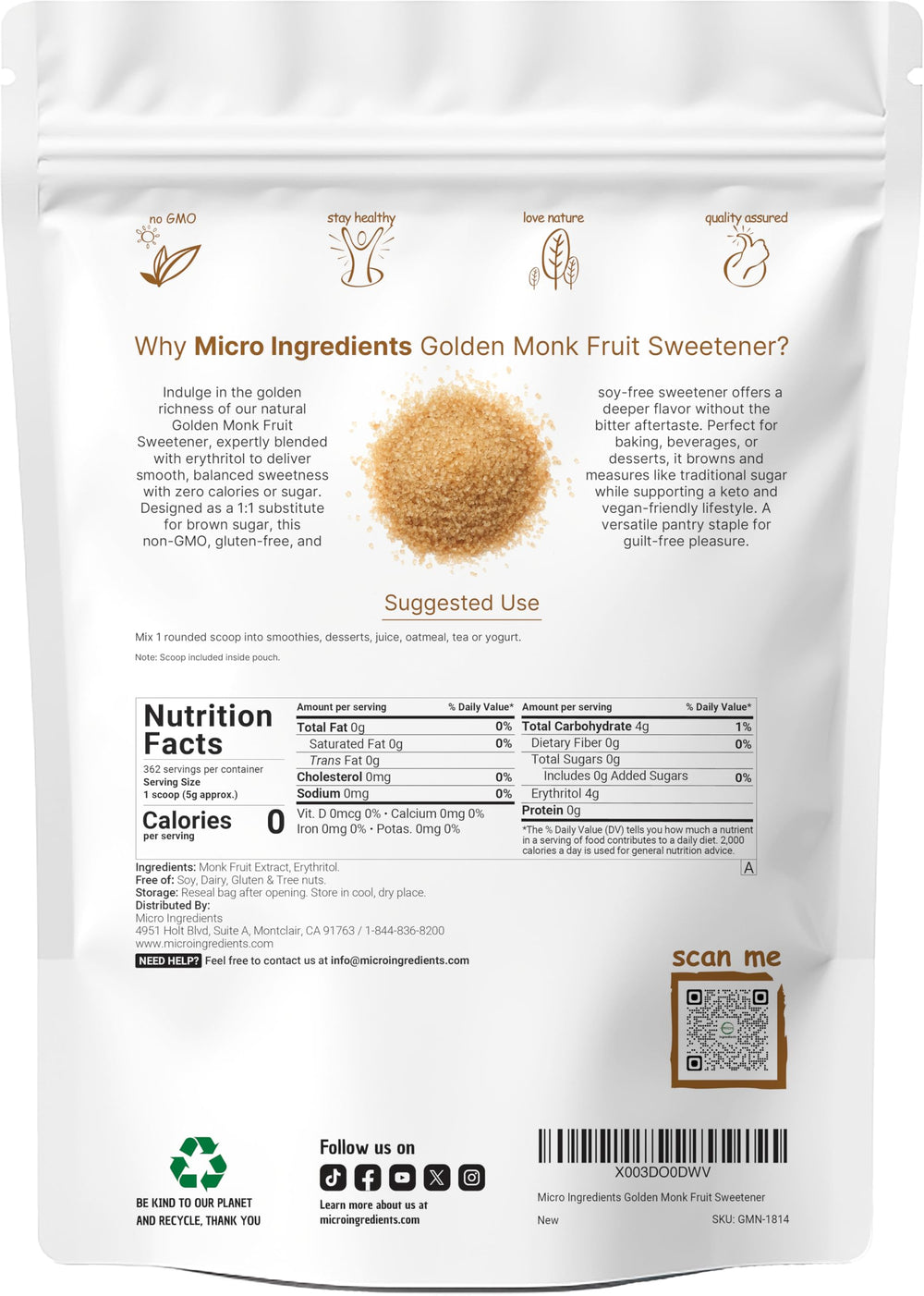 Micro Ingredients texturas granulares similares al azúcar morena, ideal para hornear