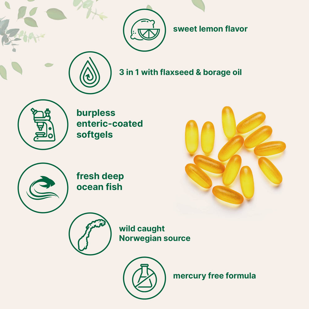 Micro Ingredients label displaying lemon flavor and omega blend benefits