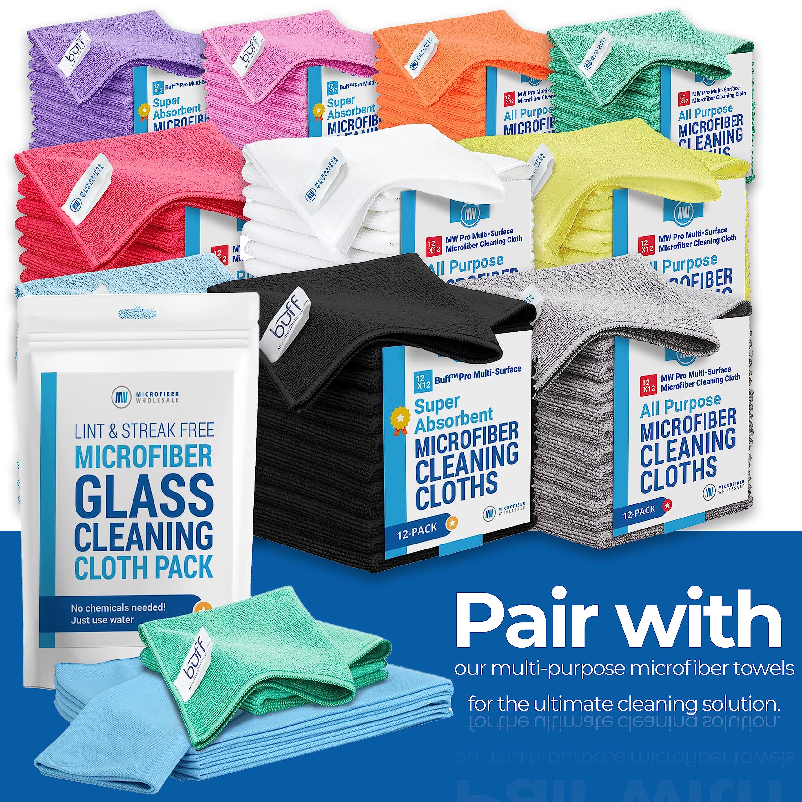 Microfiber Wholesale paños en cocina y baño mostrando versatilidad en el hogar