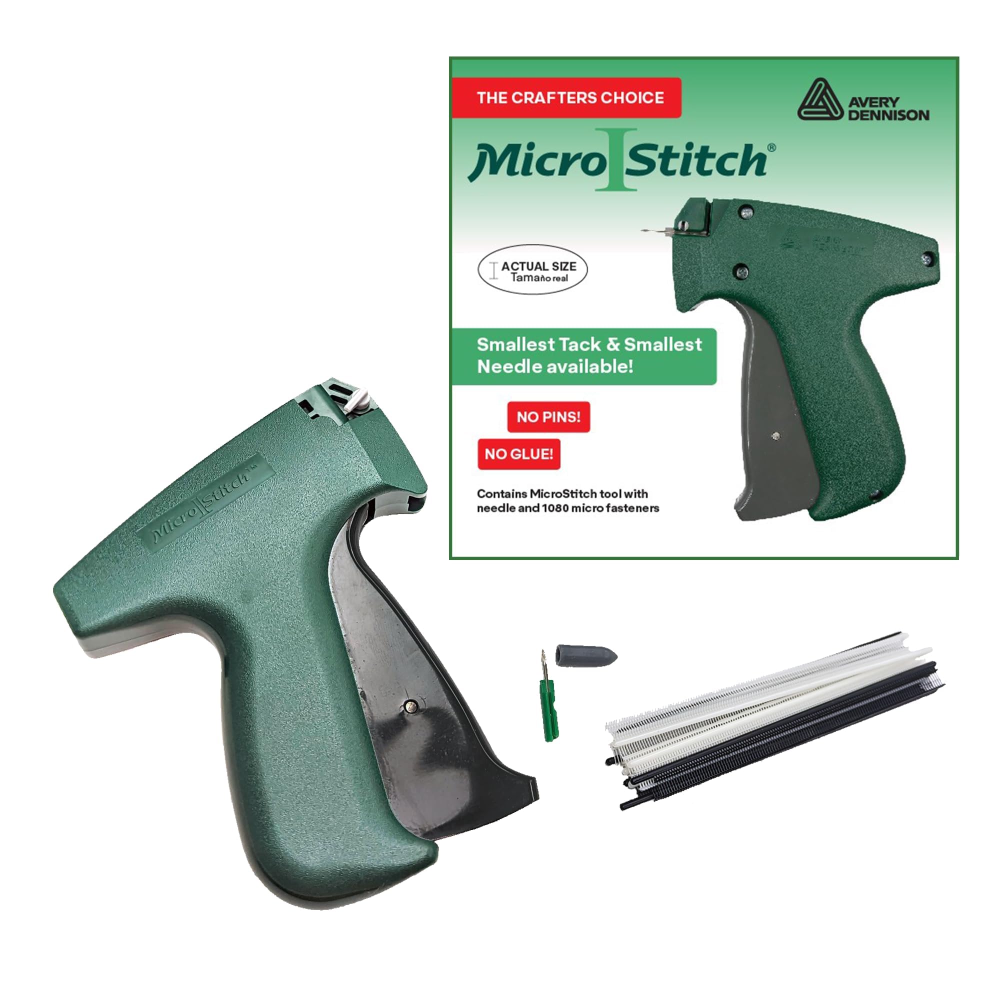 MicroStitch pistola frontal compacta, control cómodo y precisión en costura